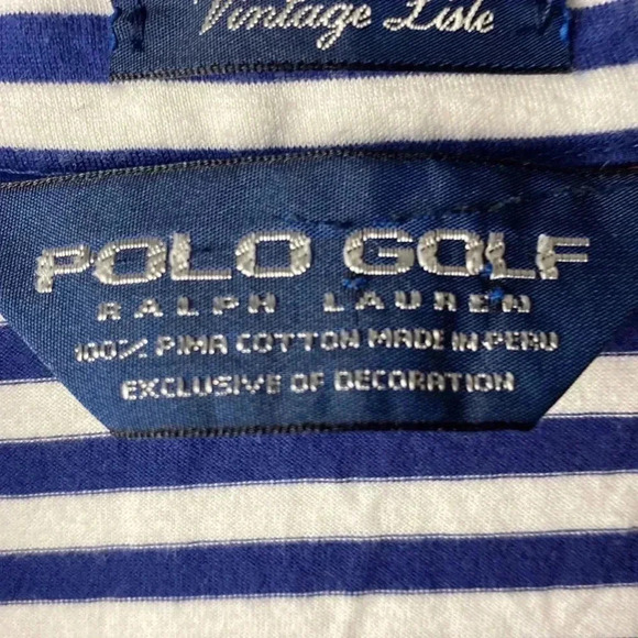 POLO  BY RALPH LAUREN GOLF VINTAGE LISLE MEN LARGE POLO SHIRT PIMA COTTON - Picture 8 of 13